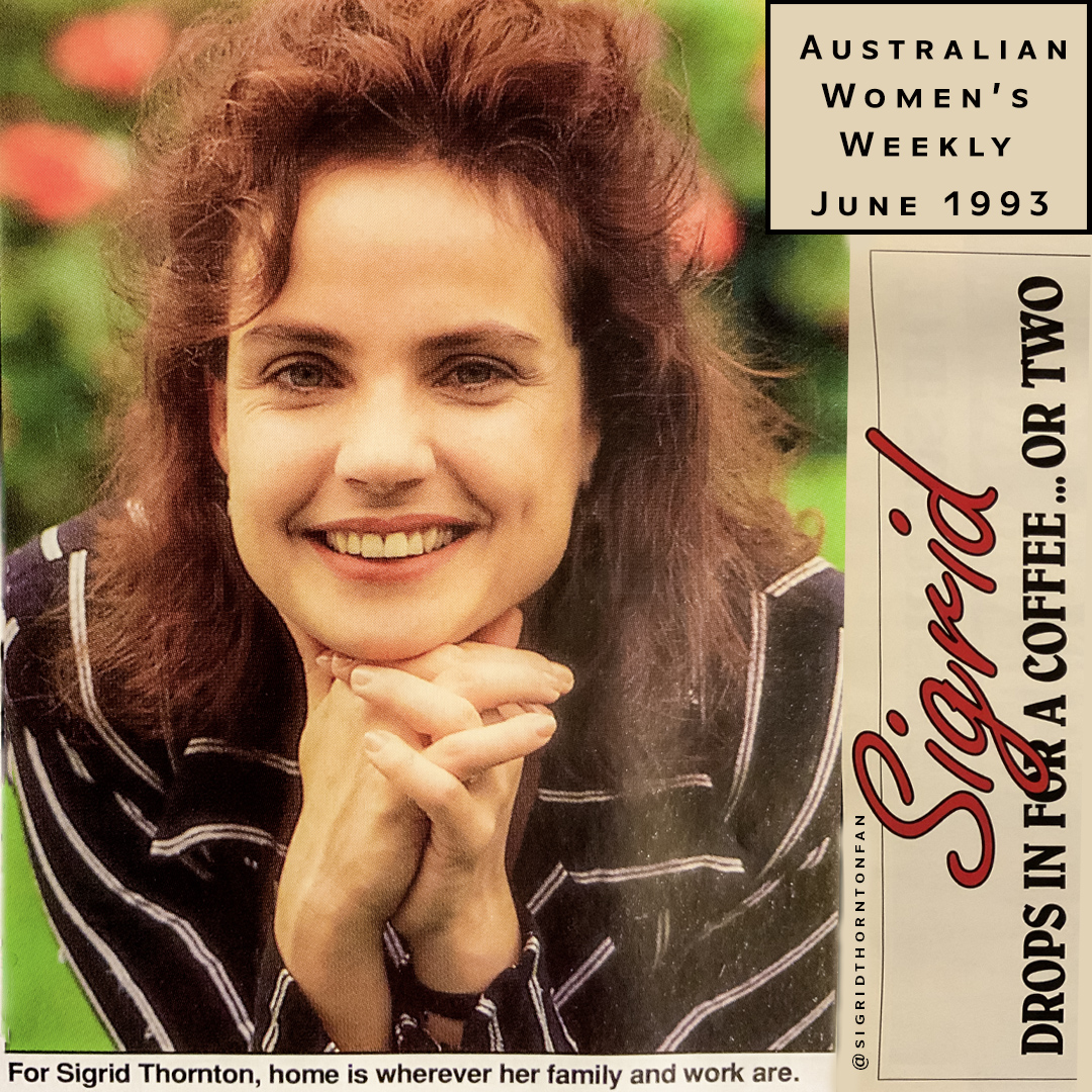 Australian Women&apos;s Weekly June 1993 Sigrid Drops In for a Coffee..or Two