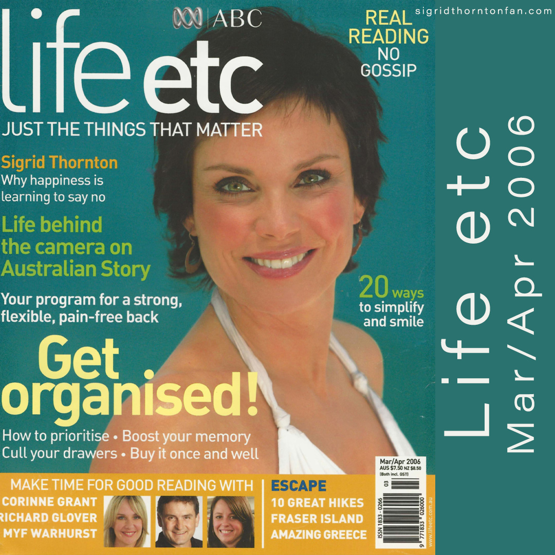 Life, etc Sigrid Thornton