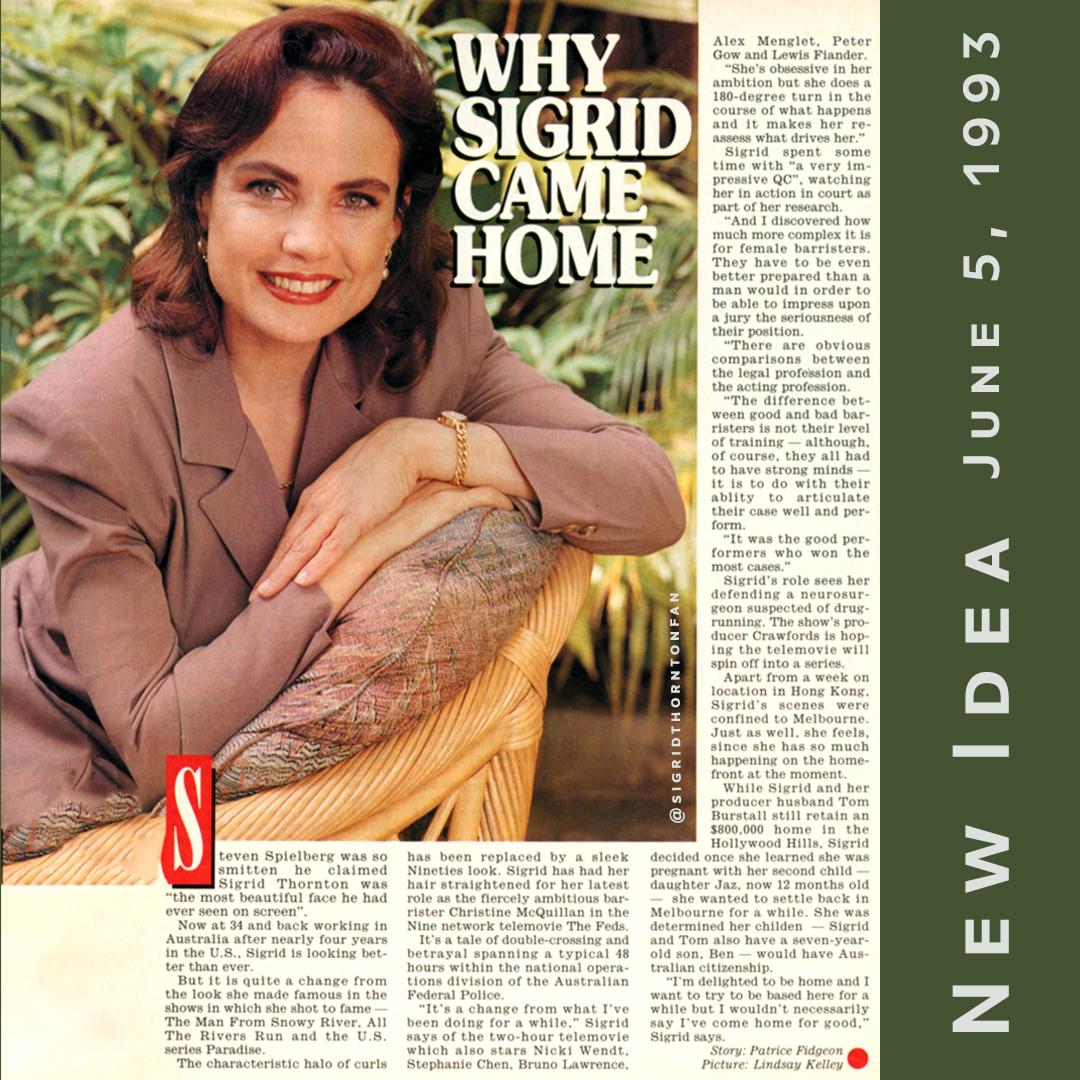 New Idea June 5, 1993 - Sigrid Thornton