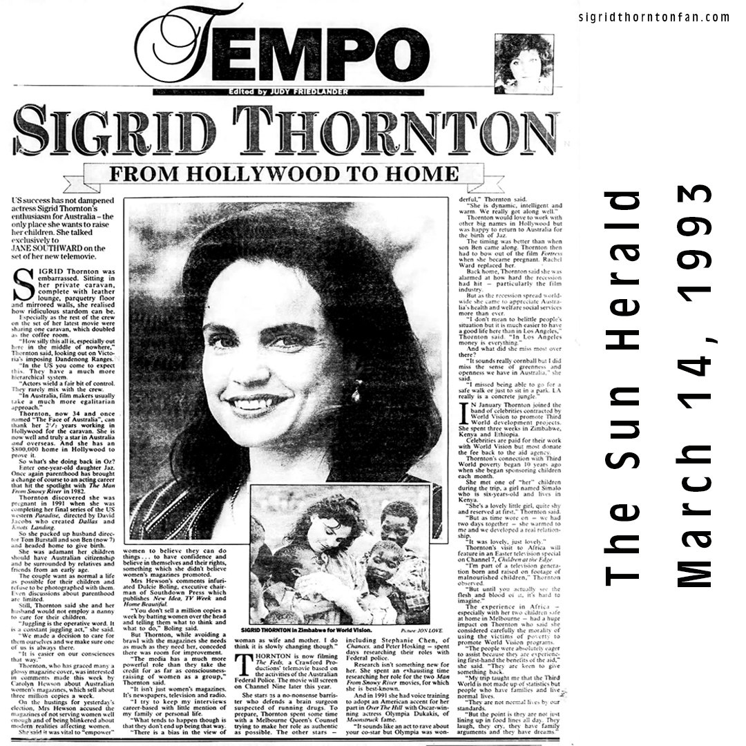 Sigrid Thornton From Hollywood to Home