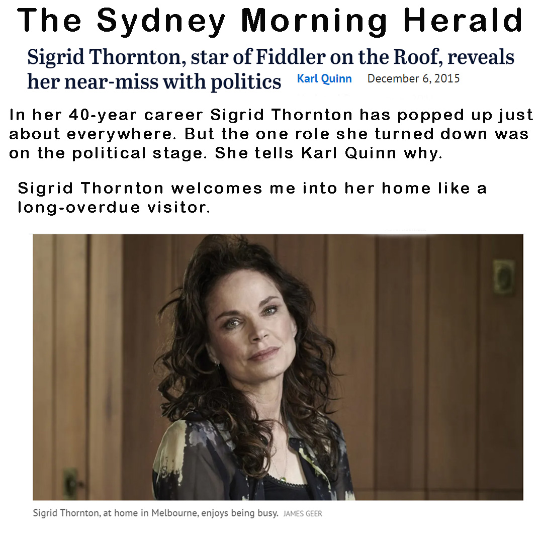 Sydney Morning Herald Sigrid Thornton