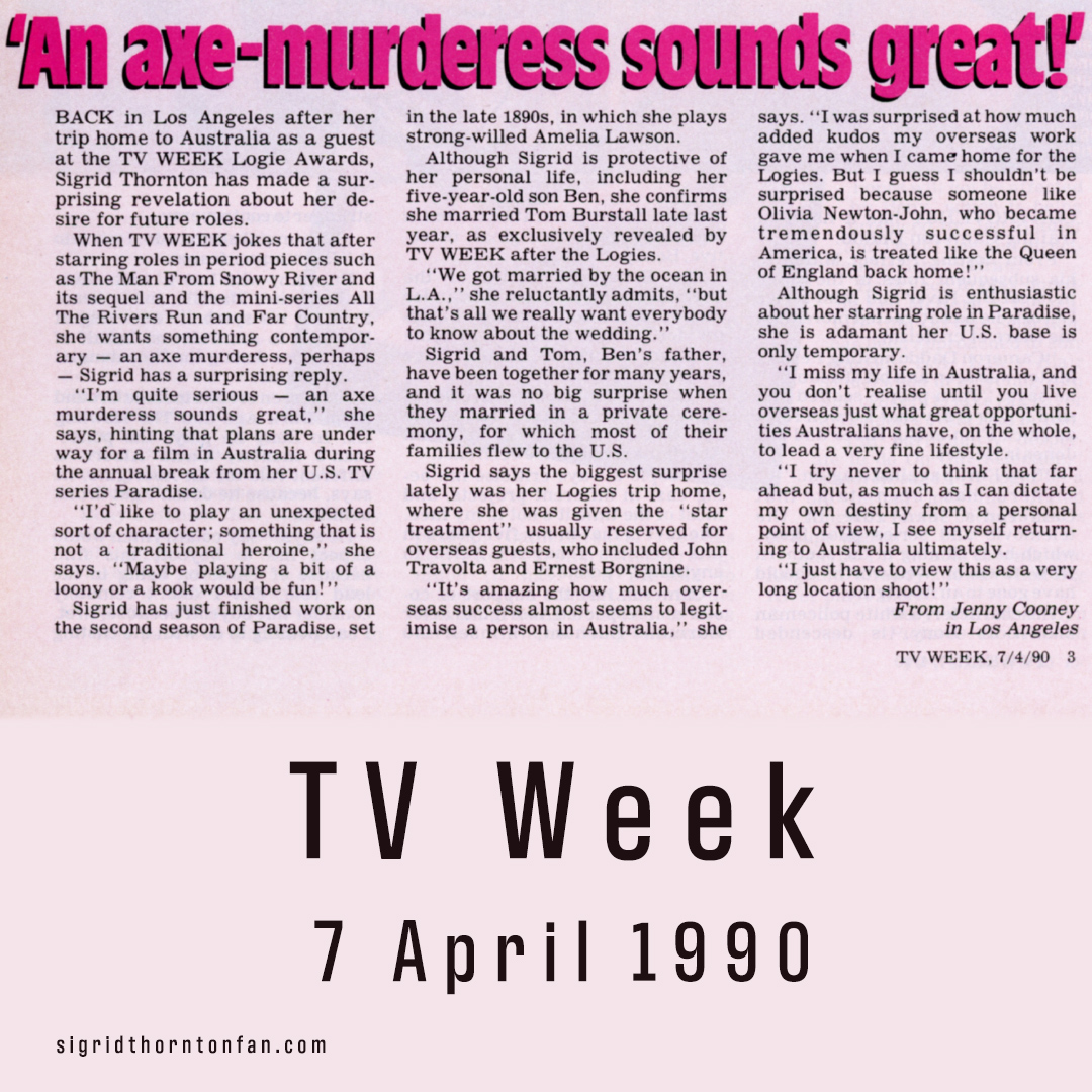 TV Week 7 April 1990