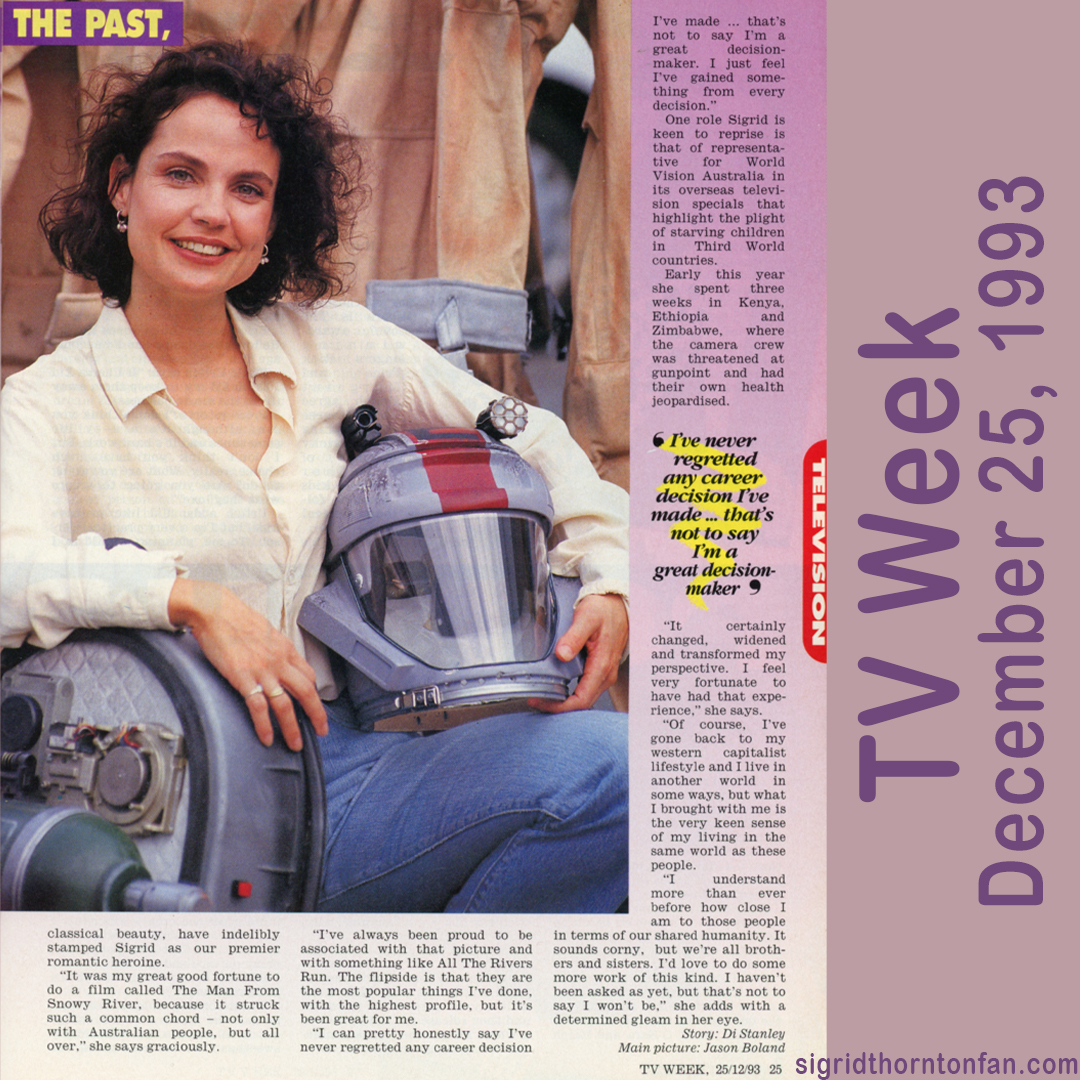 Sigrid Thornton TV Week Trapped in Space