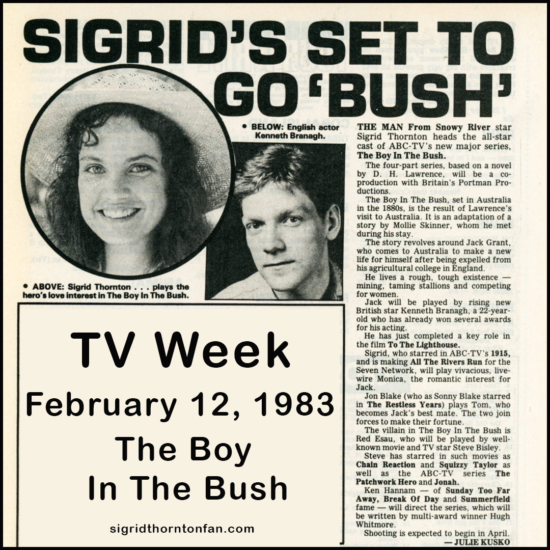 TV Week Feb 12 1983 The Boy In The Bush