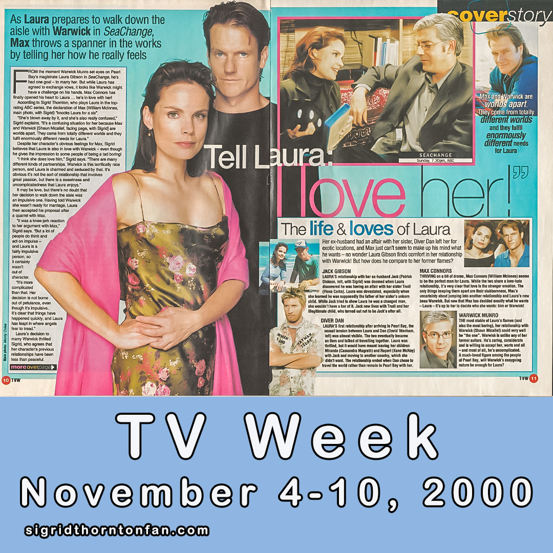 TV Week Nov 4-10, 2000 SeaChange
