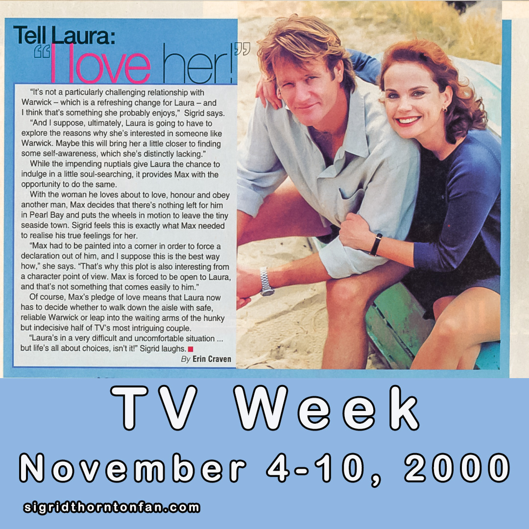 TV Week Nov 4-10, 2000 SeaChange