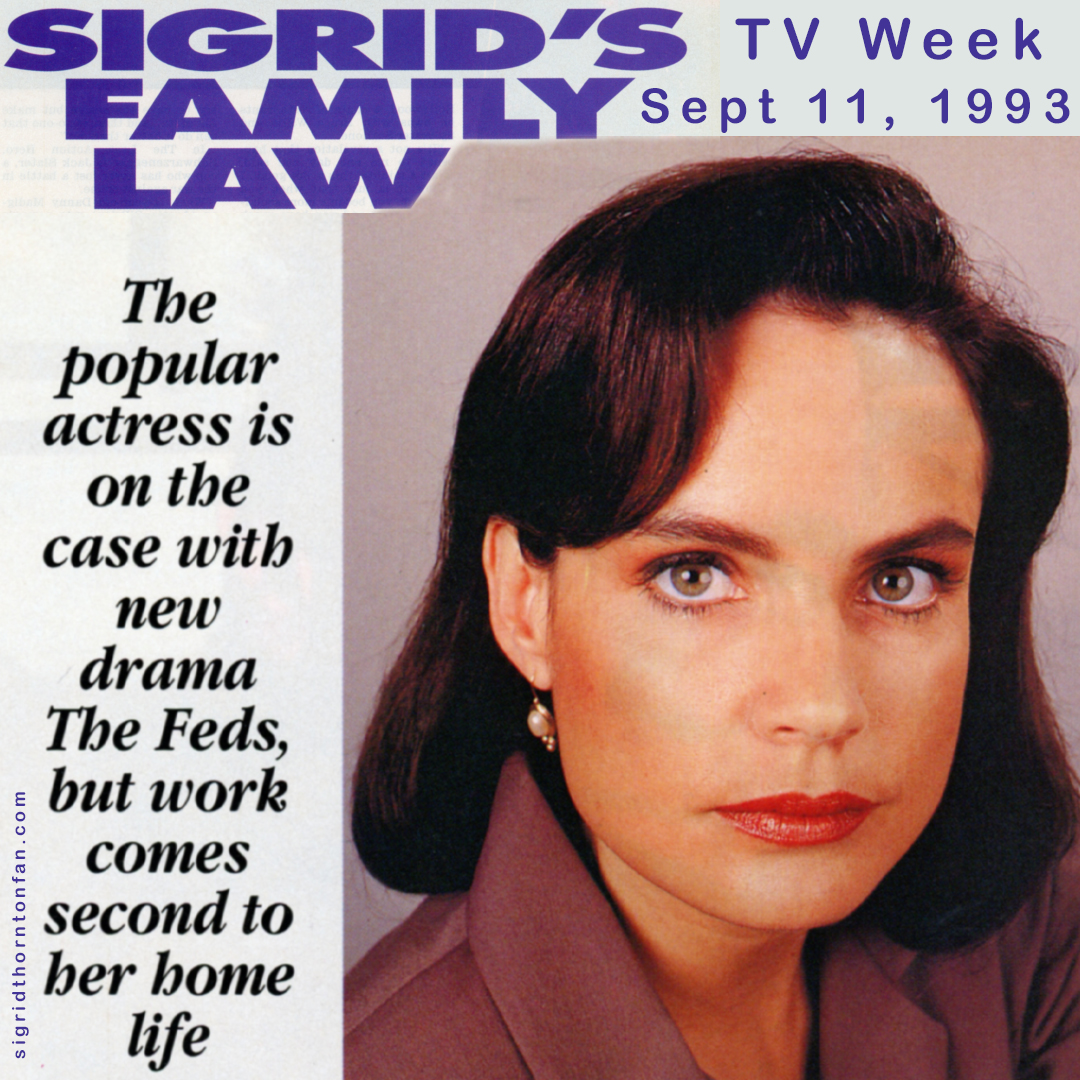 Sigrid Thornton The Feds Tv Week