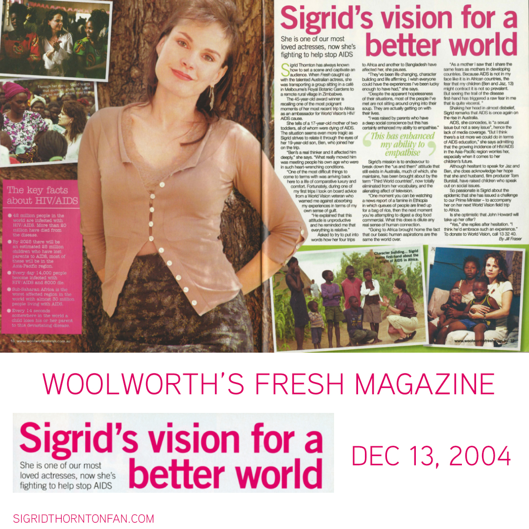 Sigrid Thornton World Vision