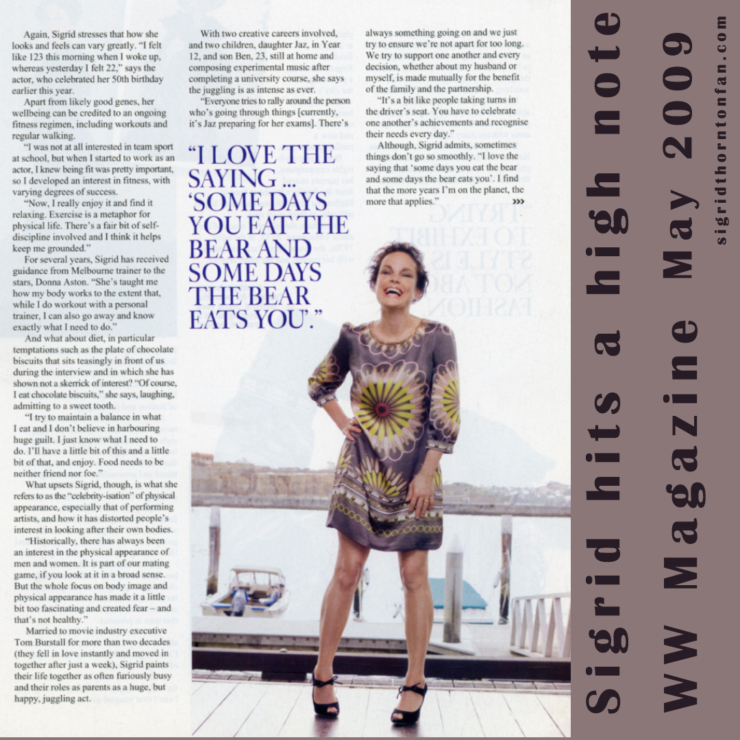 Sigrid Thornton WW magazine